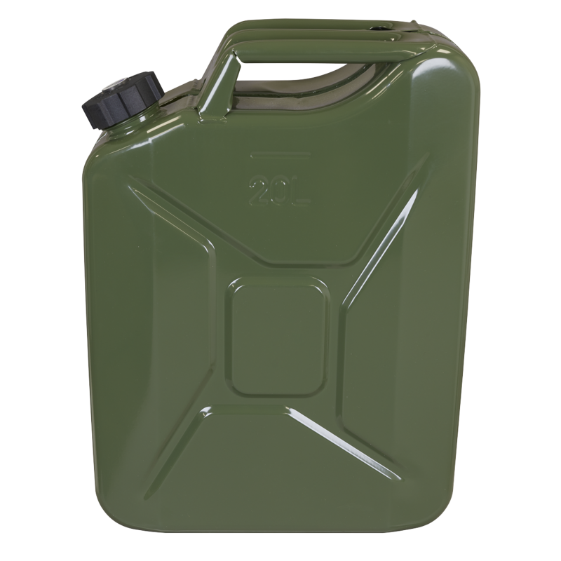 Sealey JC20SCG Screw Cap Metal Jerry Can 20L - Green