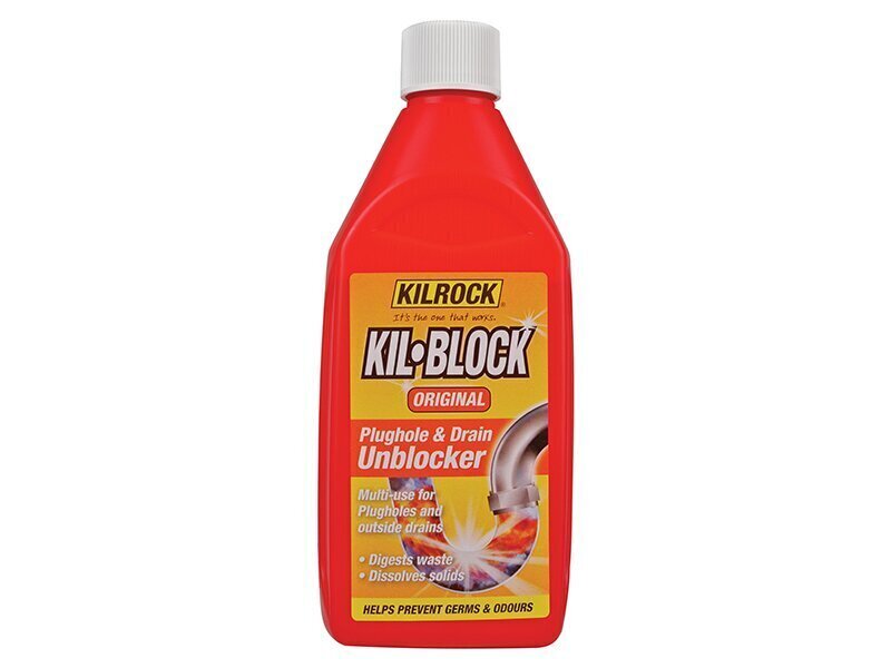 Kilrock Kil-Block Original Plughole  Drain Unblocker 500ml
