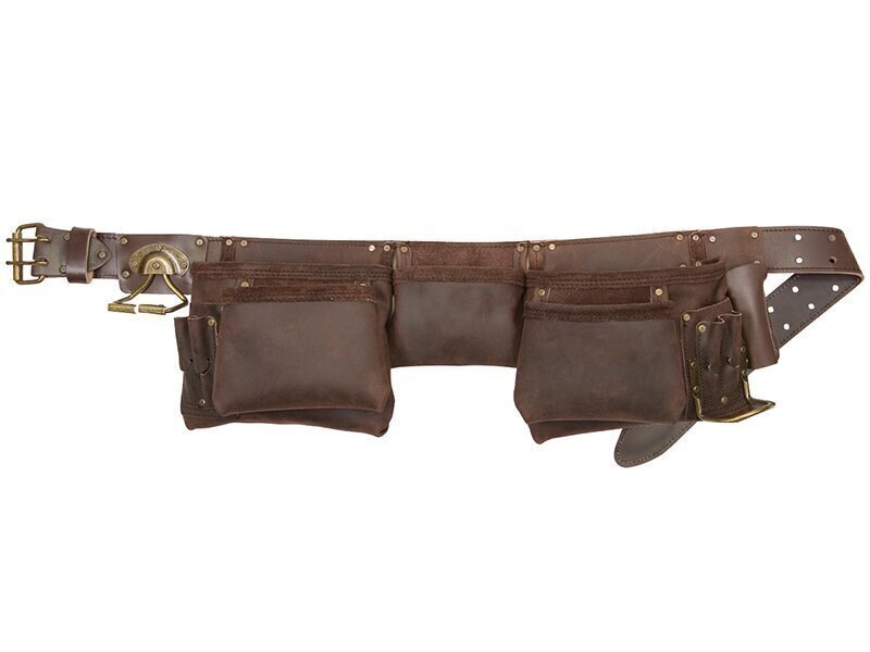 Kunys 19427 Oiled Leather Construction Apron 12 Pocket