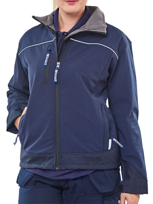 Ladies Soft Shell Jacket Navy Blue S