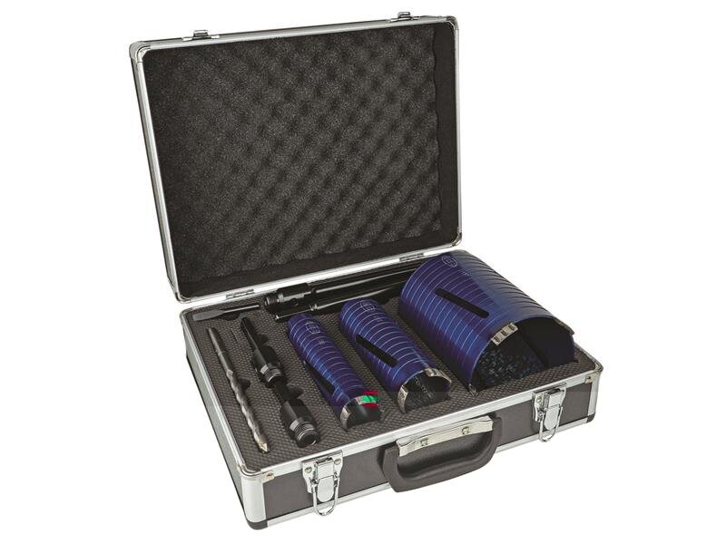 MEXCO Slotted Dry Core Drill XCEL Grade Kit, 9 Piece
