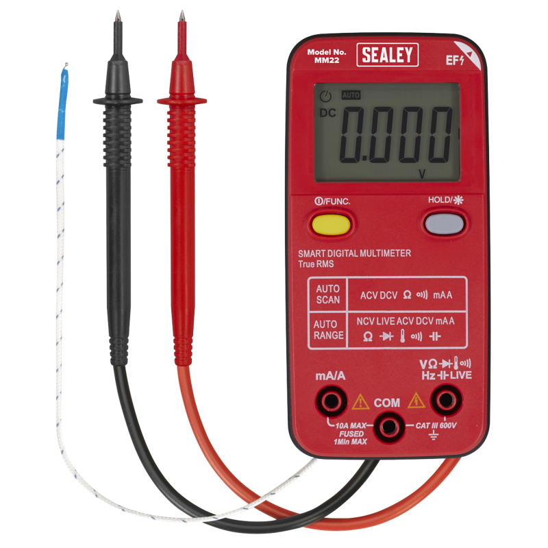 Sealey MM22 13-Function Professional Smart Auto-Scanning Digital Multimeter