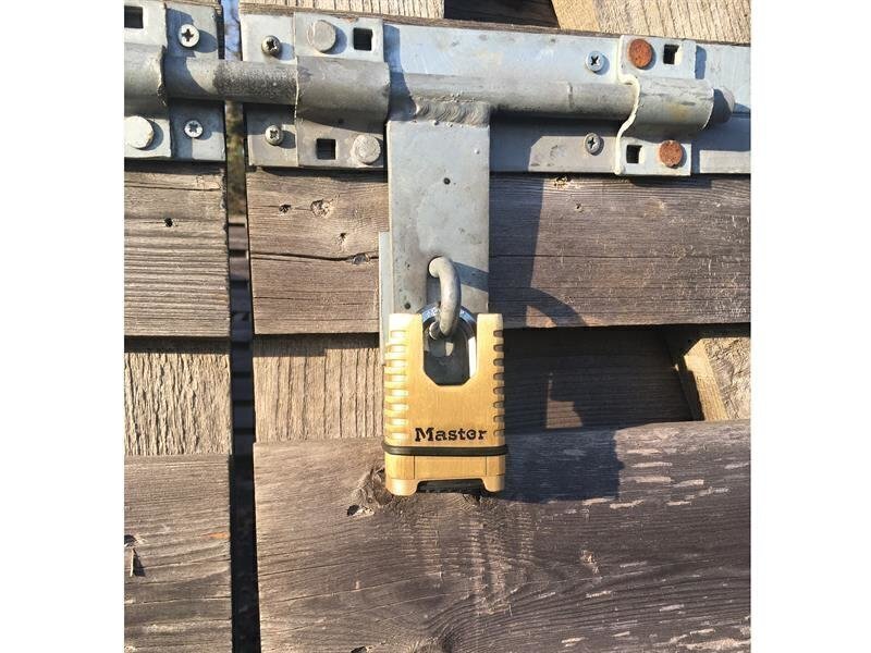 Master Lock Excell Closed Shackle Brass Combination 58mm Padlock