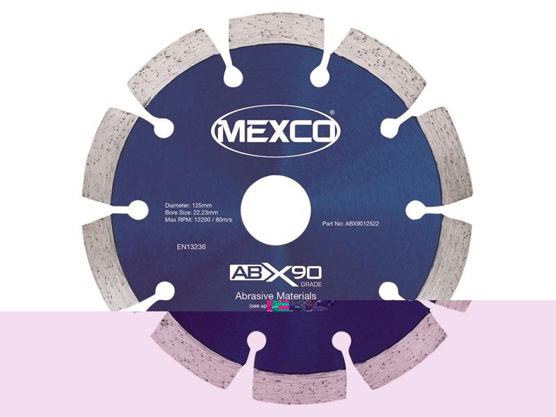 Mexco Abrasive Materials X90 Grade Diamond Blade 125 x 22mm