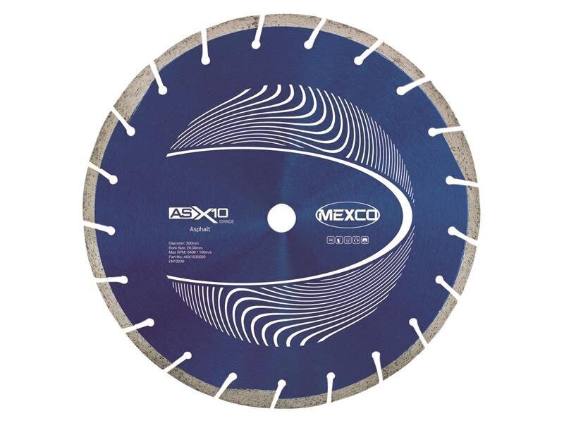 Mexco Asphalt  X10 Grade Diamond Blade 300 x 20mm