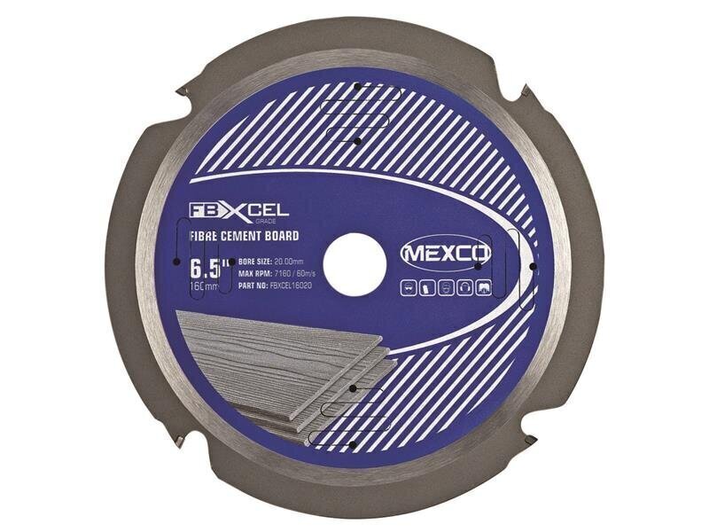 Mexco Fibre Cement Board PCD Blade 160 x 20mm x 4T