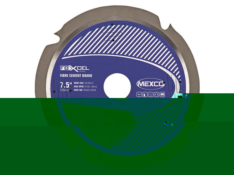 Mexco Fibre Cement Board PCD Blade 185 x 30mm x 4T