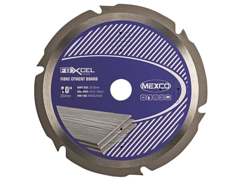 Mexco Fibre Cement Board PCD Blade 254 x 30mm x 6T