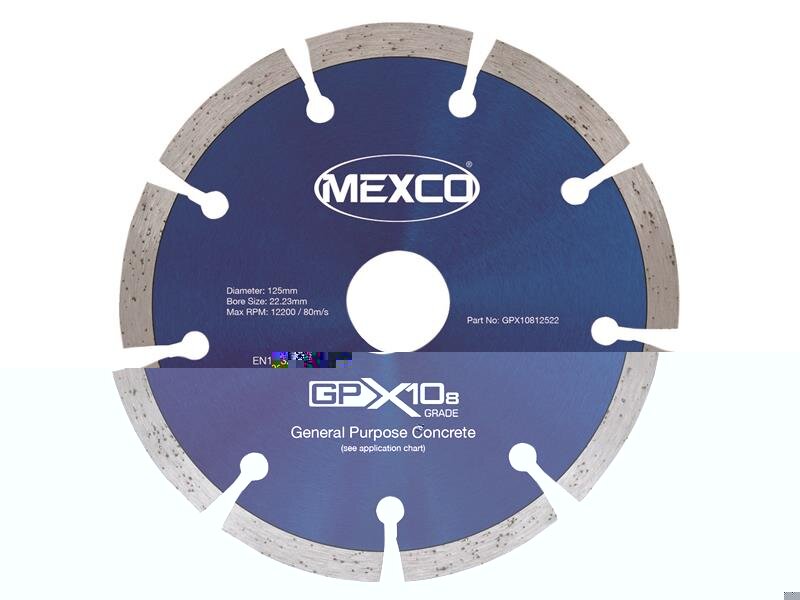 Mexco GPX10-8 Concrete Diamond Blade 125 x 22mm