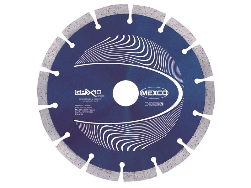 Mexco GPX10 Concrete Diamond Blade 180 x 25.4mm