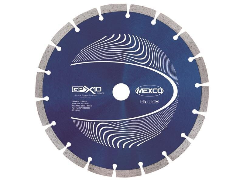 Mexco GPX10 Concrete Diamond Blade 230 x 22mm