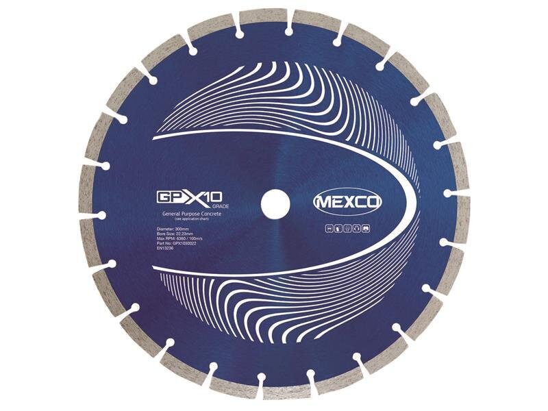 Mexco GPX10 Concrete Diamond Blade 300 x 22.23mm