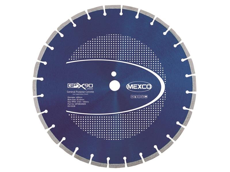 Mexco GPX90 Concrete Diamond Blade 400 x 25.4mm