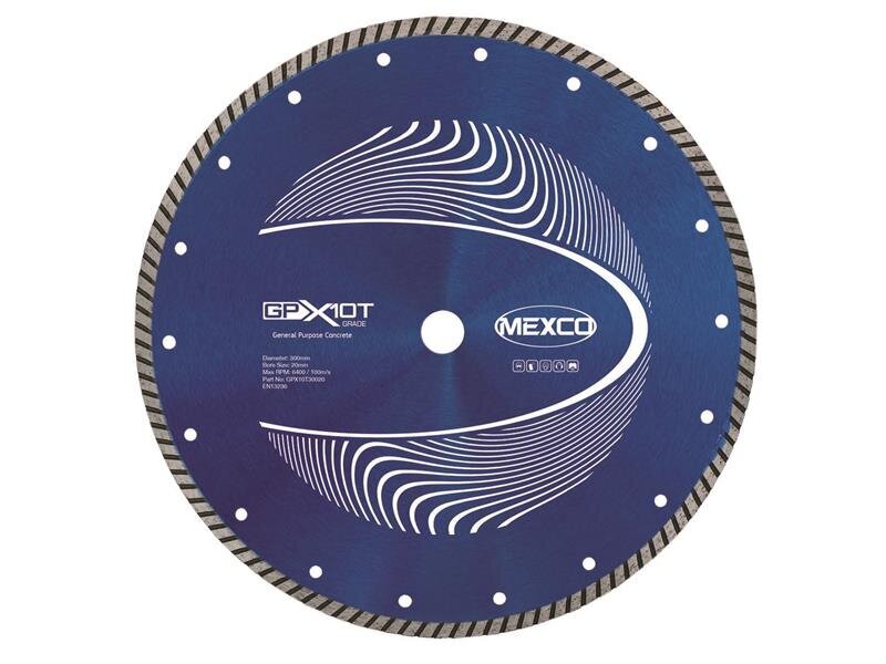 Mexco GP Concrete Turbo Diamond Blade 300 x 20mm