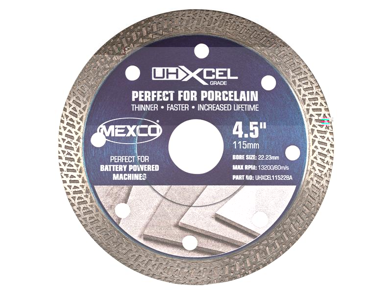 Mexco UHXCEL Grade Porcelain  Ceramic Tile Diamond Blade 115 x 22mm