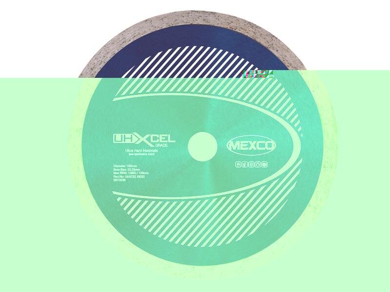 Mexco UHXCEL Ultra Hard Materials Diamond Blade 180 x 25.4mm