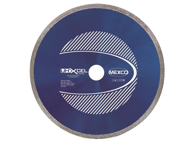 Mexco UHXCEL Ultra Hard Materials Diamond Blade 200 x 25.4mm