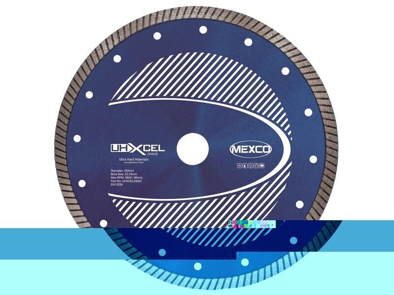 Mexco UHXCEL Ultra Hard Materials Diamond Blade 230 x 22mm