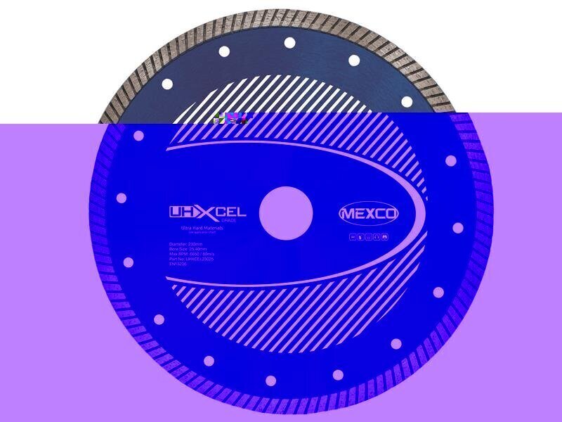 Mexco UHXCEL Ultra Hard Materials Diamond Blade 230 x 25.4mm
