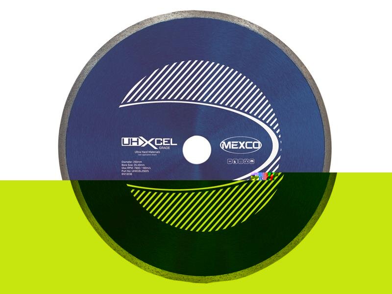 Mexco UHXCEL Ultra Hard Materials Diamond Blade 250 x 25.4mm