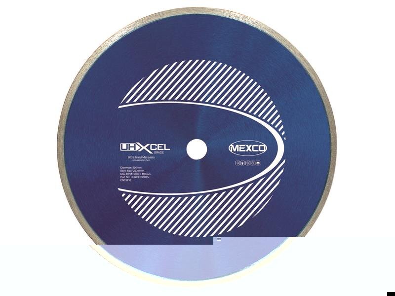 Mexco UHXCEL Ultra Hard Materials Diamond Blade 350 x 25.4mm