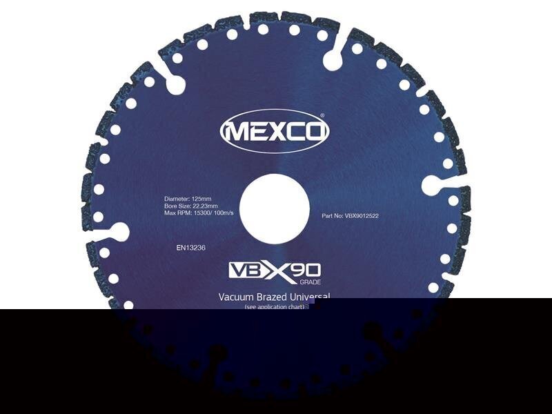 Mexco VBX90 Grade Universal Diamond Blade 125 x 22mm