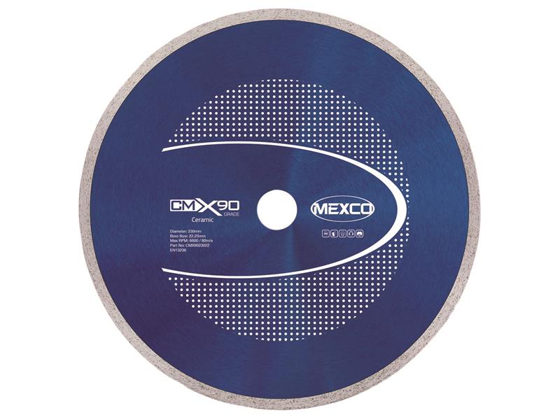 Mexco X90 Grade Ceramic Materials Diamond Blade 230 x 22mm