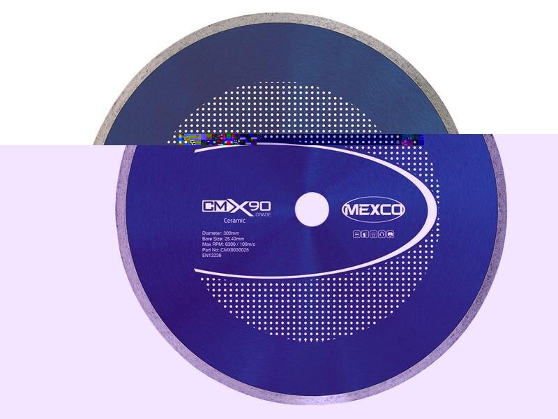 Mexco X90 Grade Ceramic Materials Diamond Blade 300 x 25.4mm