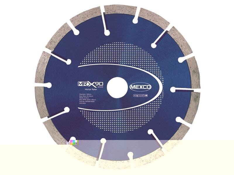 Mexco X90 Grade Mortar Raking Diamond Blade 180 x 22mm