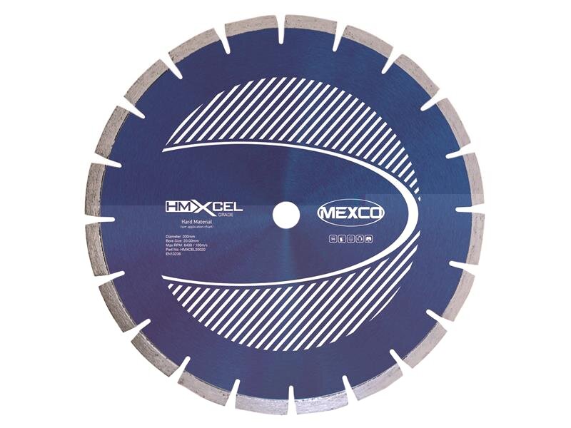 Mexco XCEL Grade Hard Materials Diamond Blade 300 x 20mm