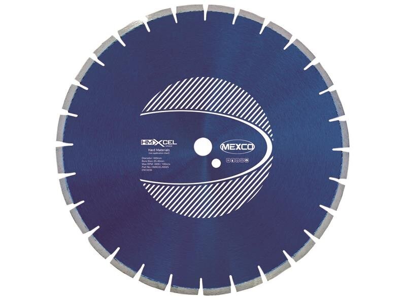 Mexco XCEL Grade Hard Materials Diamond Blade 400 x 25.4mm
