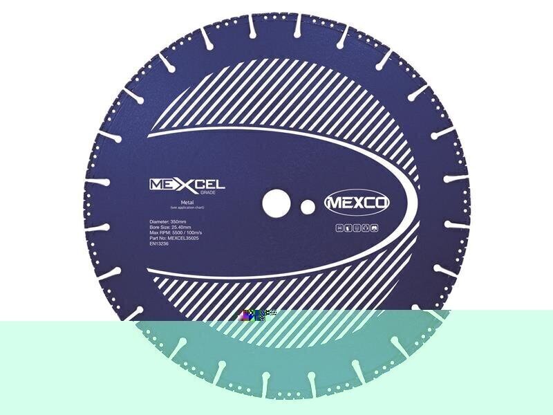 Mexco XCEL Grade Metal Cut Diamond Blade 350 x 25.4mm