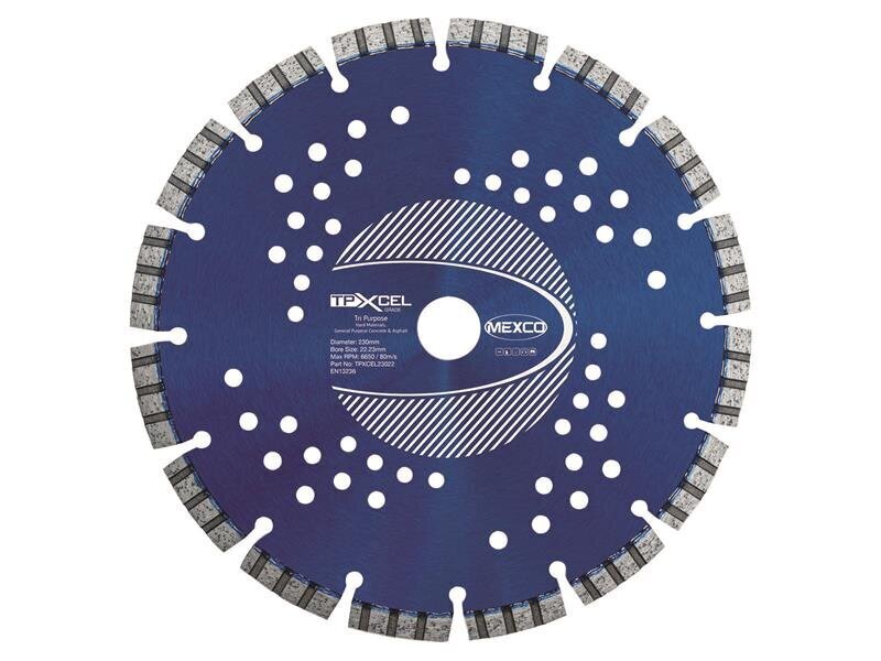 Mexco XCEL Grade Tri-Purpose Diamond Blade 230 x 22mm