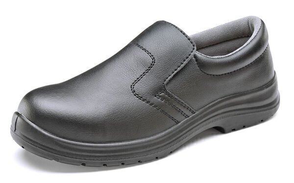 Micro-Fibre Slip On Shoes S2 Black Size 12