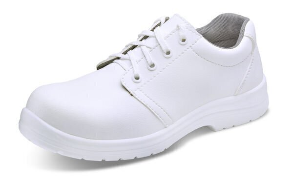 Micro-Fibre Tie Shoes S2 White Size 13