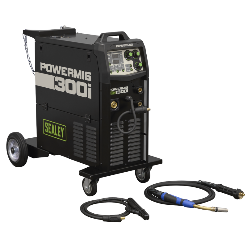 Sealey POWERMIG300i 300A Professional Gas/Gasless MIG/TIG/MMA Inverter Welder 400V 3ph