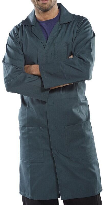 Poly Cotton Warehouse Coat Spruce Green 42