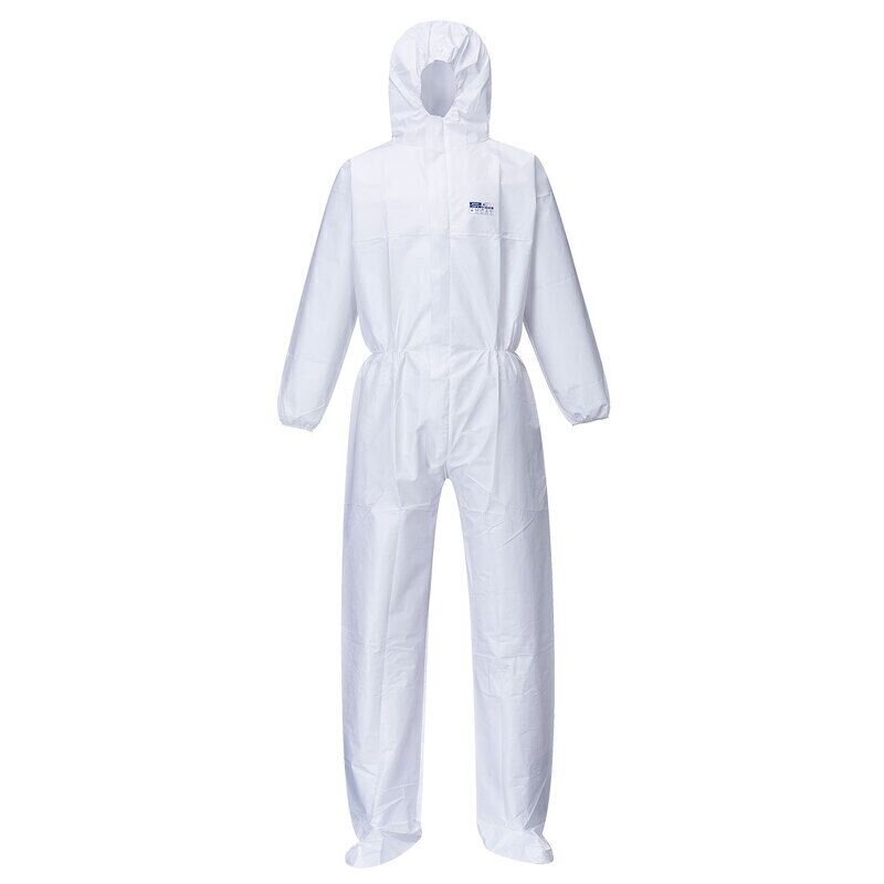 Portwest BizTex Microporous Coverall with Boot Covers Type 5/6 (White / XXXL / Regular Fit)