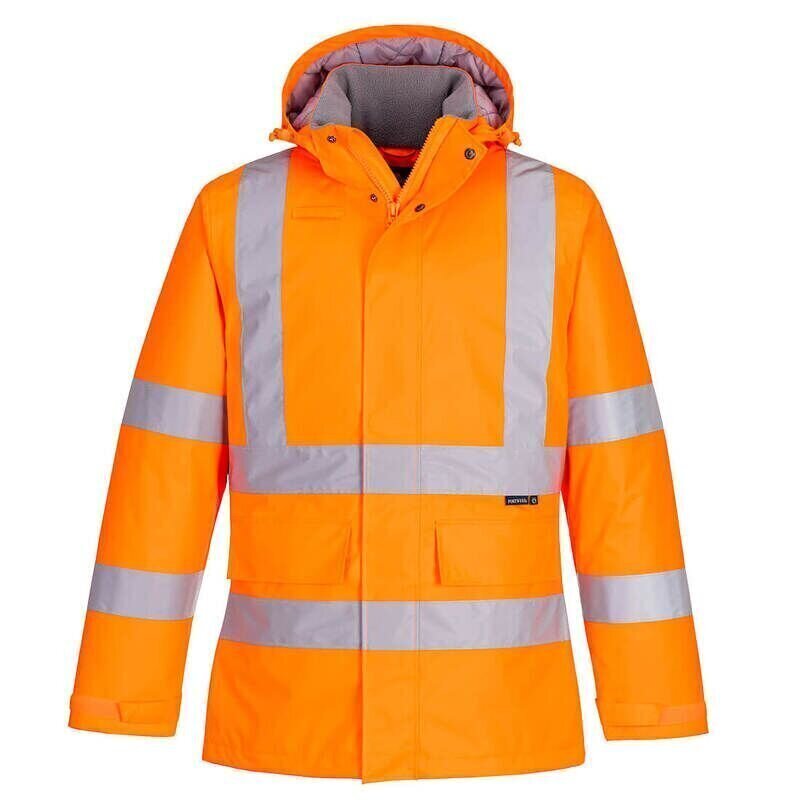 Portwest Eco Hi-Vis Winter Jacket (Orange / S / Regular Fit)