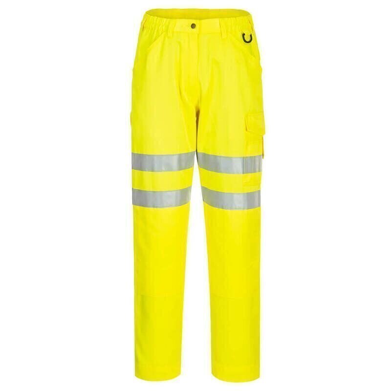 Portwest Eco Hi-Vis Work Trousers (Yellow / 34 / Regular Fit)