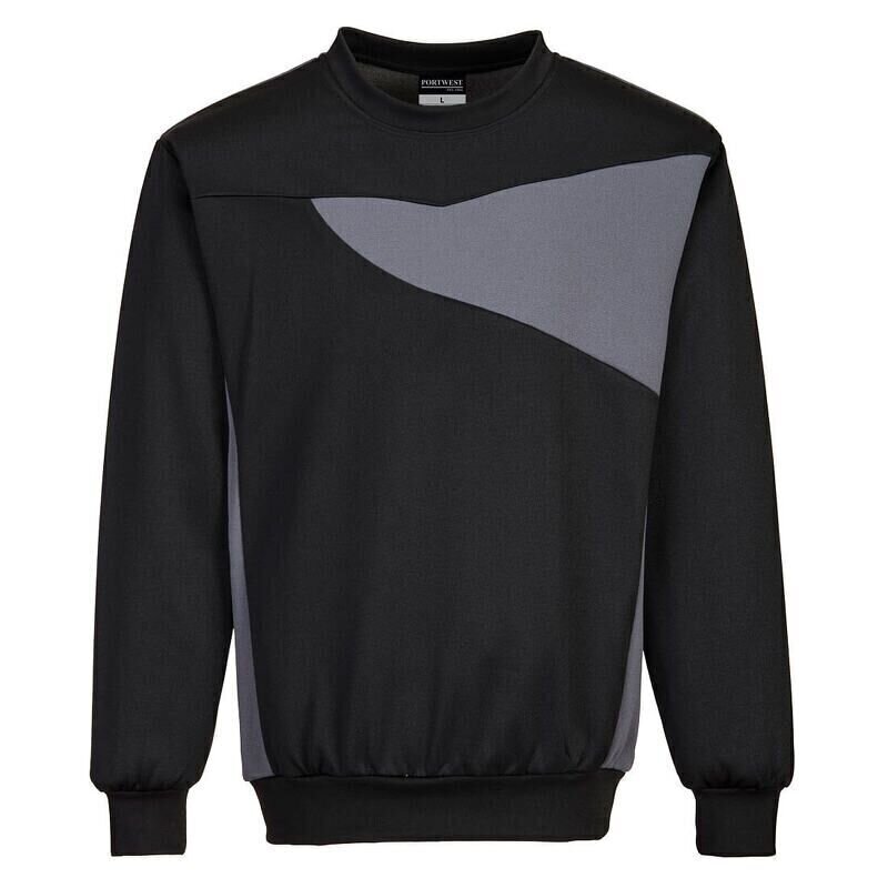 Portwest PW2 Sweatshirt (Black/Zoom Grey / L / R)