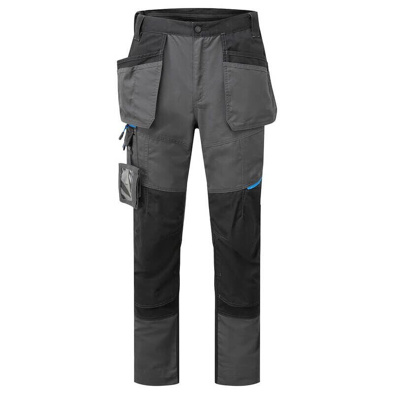 Portwest WX3 Slim Fit Holster Trousers (Metal Grey / 30 / Regular Fit)