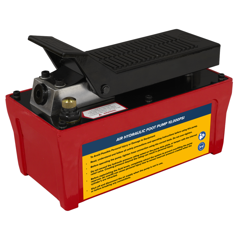 Sealey RE109 Air Hydraulic Foot Pump 10,000psi