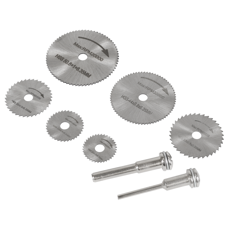 Sealey RSBS08 Rotary Drill Saw Blade Set 8pc