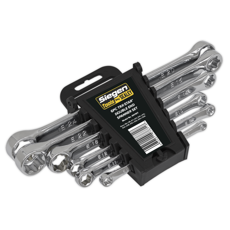 Sealey S01107 TRX-Star Double End Spanner Set 6pc