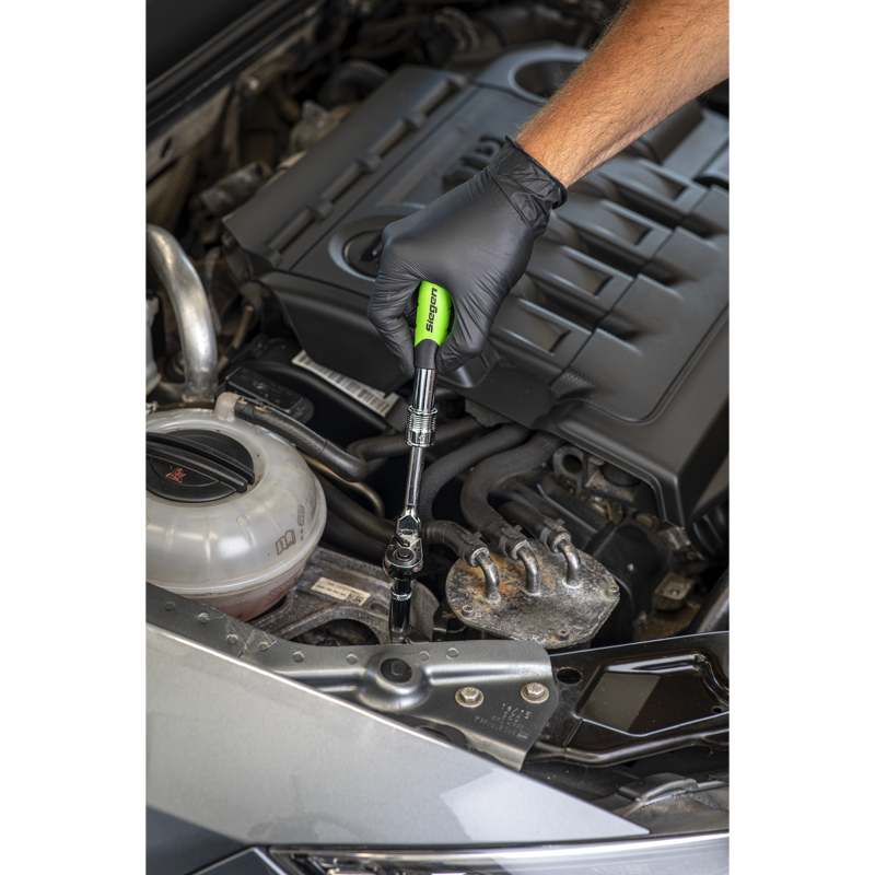 Sealey S01294 Siegen Extendable Flexi-Head Ratchet Wrench 1/4Sq Drive