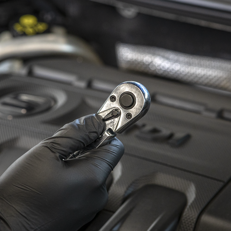 Sealey S01294 Siegen Extendable Flexi-Head Ratchet Wrench 1/4Sq Drive