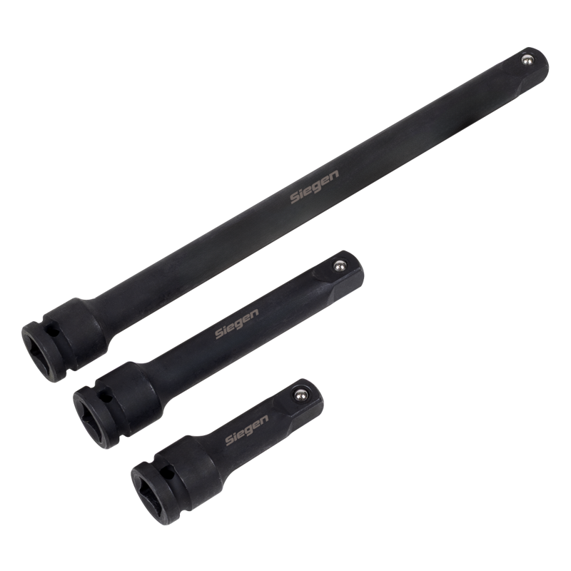 Sealey S01322 Siegen Impact Extension Bar Set 1/2Sq Drive 3pc