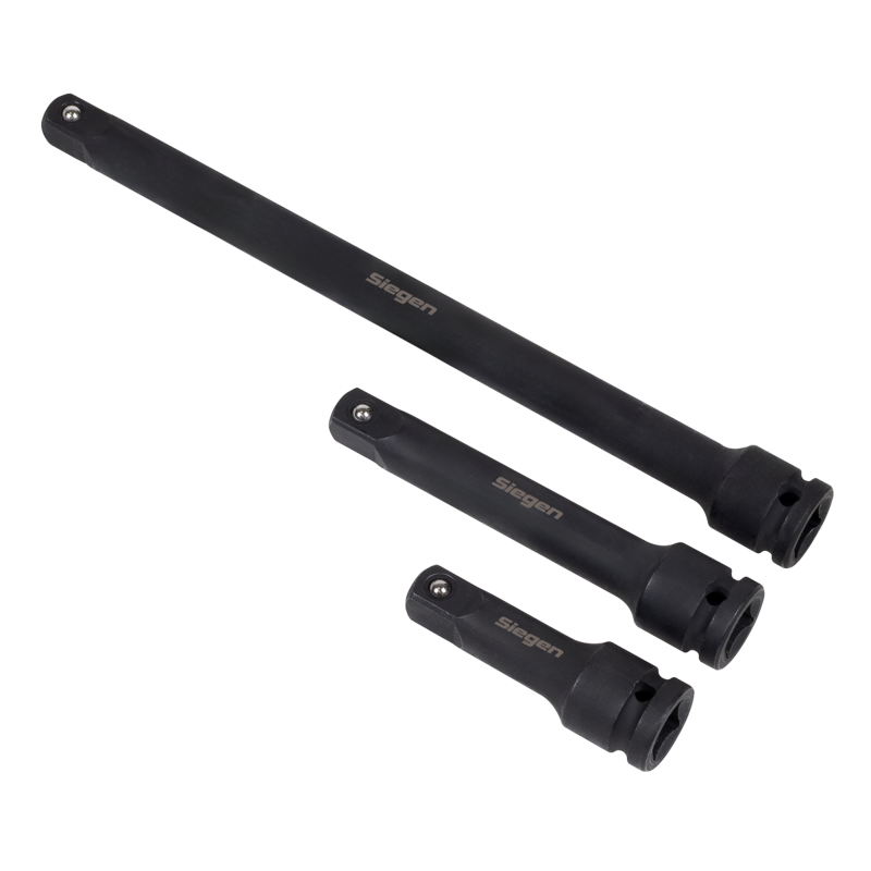 Sealey S01322 Siegen Impact Extension Bar Set 1/2Sq Drive 3pc