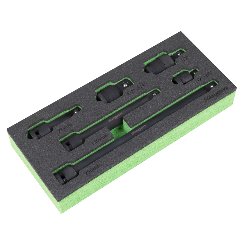 Sealey S01323 Siegen Impact Adaptor  Extension Bar Set 1/2Sq Drive 6pc
